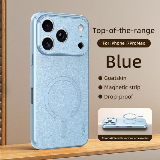 Sheepskin Vegan Leather Magnetic Phone Case, For iPhone 17 Pro Max, For iPhone 17 Pro, For iPhone 17