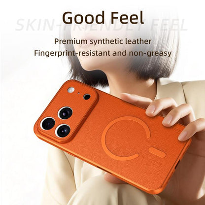 Sheepskin Vegan Leather Magnetic Phone Case, For iPhone 17 Pro Max, For iPhone 17 Pro, For iPhone 17