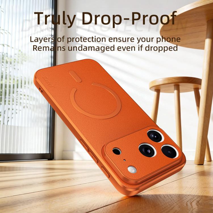 Sheepskin Vegan Leather Magnetic Phone Case, For iPhone 17 Pro Max, For iPhone 17 Pro, For iPhone 17