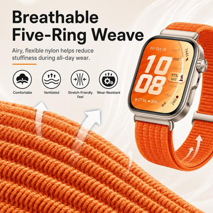 xDfind Two Section Nylon Breathable Hook And Loop Fastener Watch Band, For Huawei Watch Fit 5 / Fit 5 Pro / Fit 4
