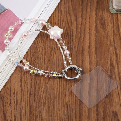 Oil Painting Five-Pointed Star Phone Chain with Tether Pad