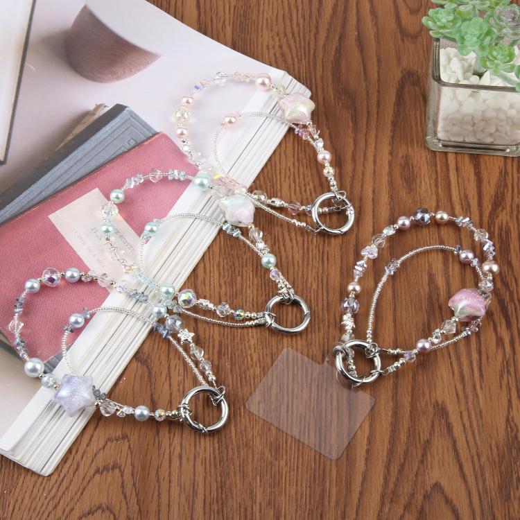 Oil Painting Five-Pointed Star Phone Chain with Tether Pad