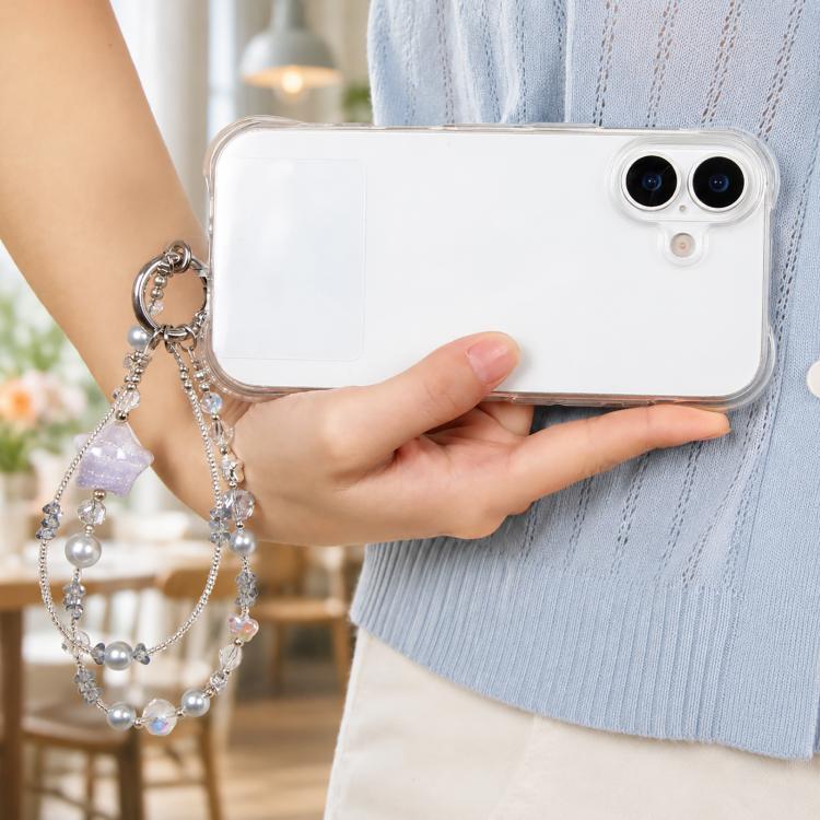Oil Painting Five-Pointed Star Phone Chain with Tether Pad