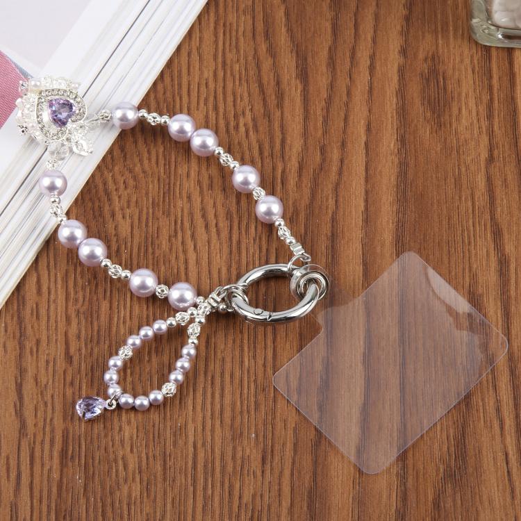 Crown And Beaded Phone Charm with Tether Pad