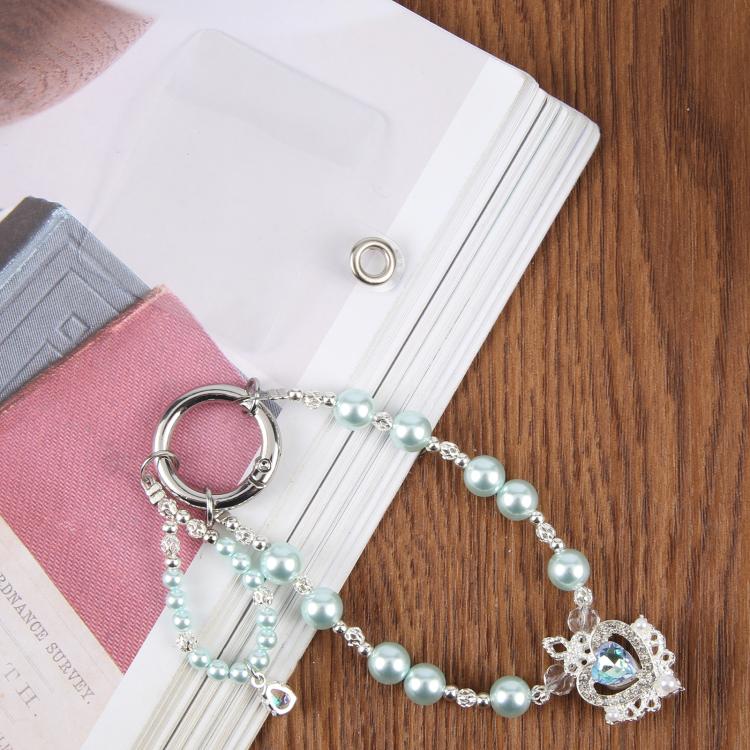 Crown And Beaded Phone Charm with Tether Pad