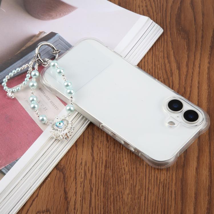 Crown And Beaded Phone Charm with Tether Pad