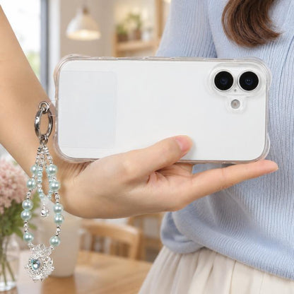 Crown And Beaded Phone Charm with Tether Pad