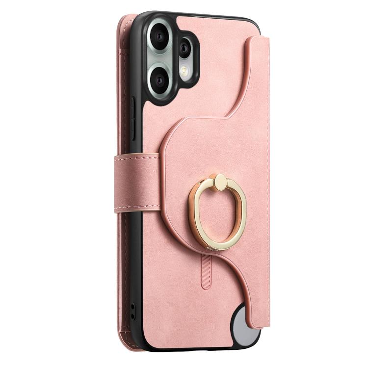 Ring Zipper Wallet RFID Blocking MagSafe Leather Phone Case, For Nothing CMF Phone 2 Pro