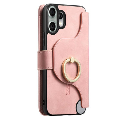 Ring Zipper Wallet RFID Blocking MagSafe Leather Phone Case, For Nothing CMF Phone 2 Pro