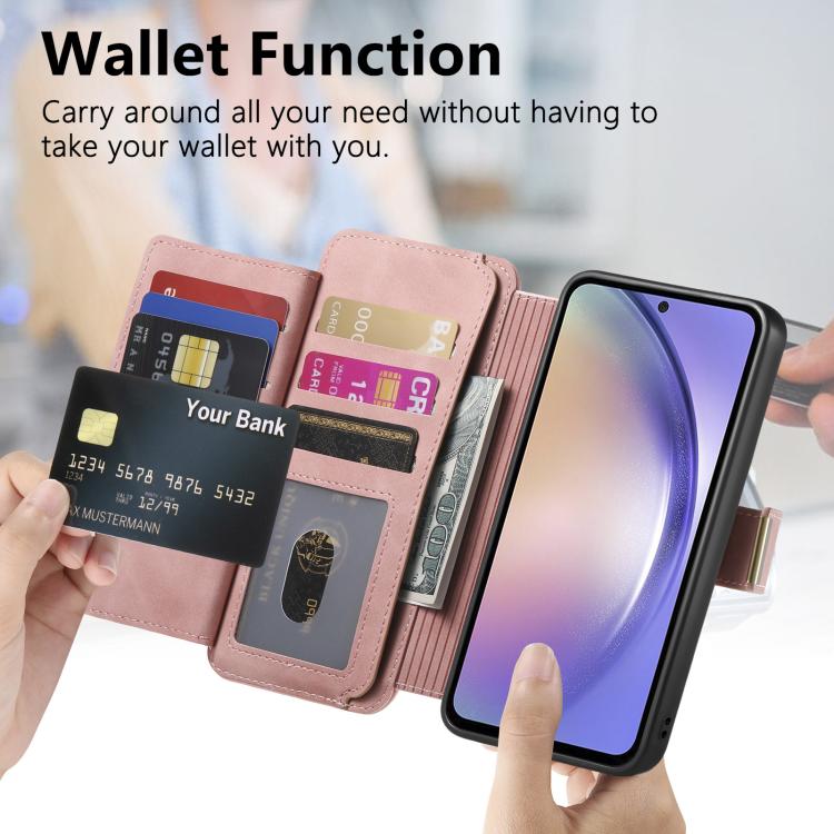 Ring Zipper Wallet RFID Blocking MagSafe Leather Phone Case, For Nothing CMF Phone 2 Pro
