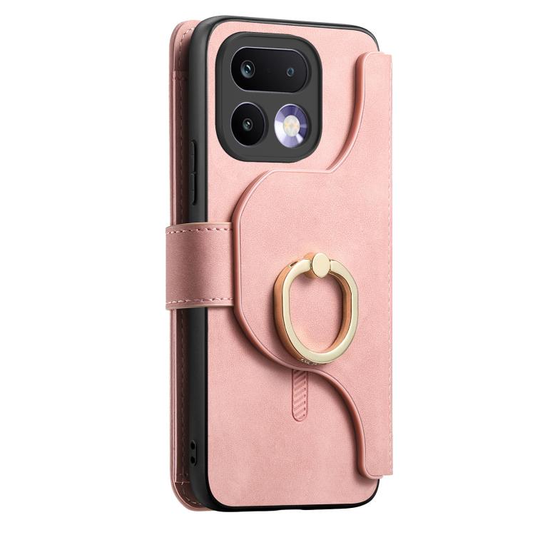Ring Zipper Wallet RFID Blocking MagSafe Leather Phone Case, For Realme 16 Pro+ 5G, For Realme 16 Pro 5G, For Realme 15T 5G, For Realme GT 7 Pro 5G, For Realme 13 4G / 12 4G / 12+ / P1 5G, For Realme 13 Pro / 12 Pro / P1 Pro 5G
