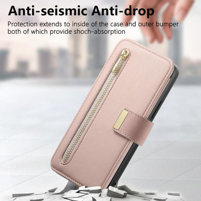 Ring Zipper Wallet RFID Blocking MagSafe Leather Phone Case, For Realme 16 Pro+ 5G, For Realme 16 Pro 5G, For Realme 15T 5G, For Realme GT 7 Pro 5G, For Realme 13 4G / 12 4G / 12+ / P1 5G, For Realme 13 Pro / 12 Pro / P1 Pro 5G