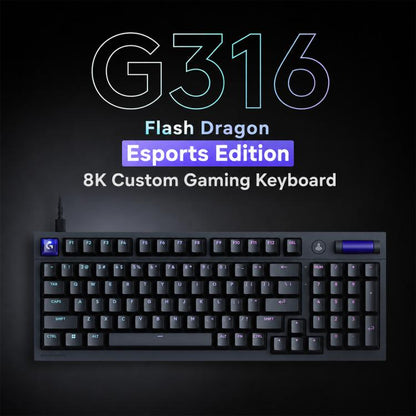 Logitech G316 8K Custom Mechanical Gaming Keyboard Esports Edition with Linear Switches, Linear Switches