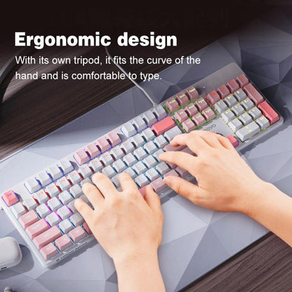 Lenovo GK10 RGB 104 Keys Wired Mechanical Keyboard, Tea Axis, Red Axis, Blue Axis