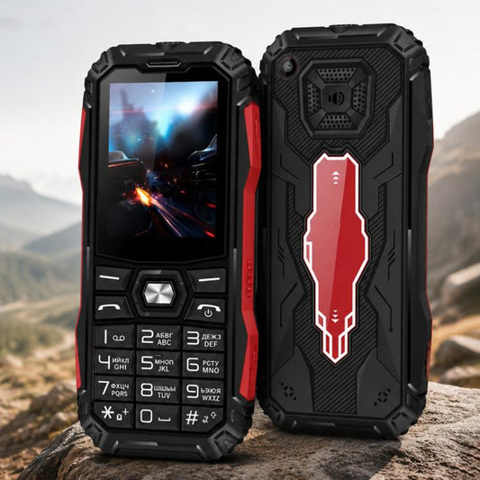 HE248 Rugged Style Phone, 2.4 inch, 3D Keys Network: 2G, Dual SIM, BT, Torch, Russian Keyboard, No Power Plug