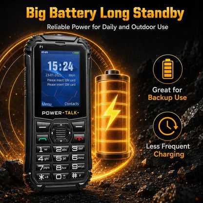 Téléphone robuste HP219 IP68, 2,4 pouces, SC6531E, Réseau : 2G, BT, FM, SOS, Lampe de poche, prise EU, prise US, prise UK