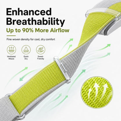 For COROS Heart Rate Monitor xDfind Metal Buckle Feather Yarn Breathable Nylon Quick-release Watch Band, S Wrist Circumference 135-170mm, L Wrist Circumference 170-235mm