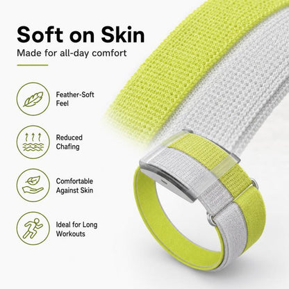 For COROS Heart Rate Monitor xDfind Metal Buckle Feather Yarn Breathable Nylon Quick-release Watch Band, S Wrist Circumference 135-170mm, L Wrist Circumference 170-235mm