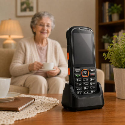 HP290Z 4G IP68 Rugged Phone, 2.8 inch, 3000mAh Battery, Network: 4G, BT, FM, SOS, Torch, With Charging Dock, EU Plug, US Plug, UK Plug