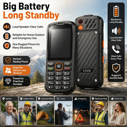 HP290Z 4G IP68 Rugged Phone, 2.8 inch, 3000mAh Battery, Network: 4G, BT, FM, SOS, Torch, With Charging Dock, EU Plug, US Plug, UK Plug