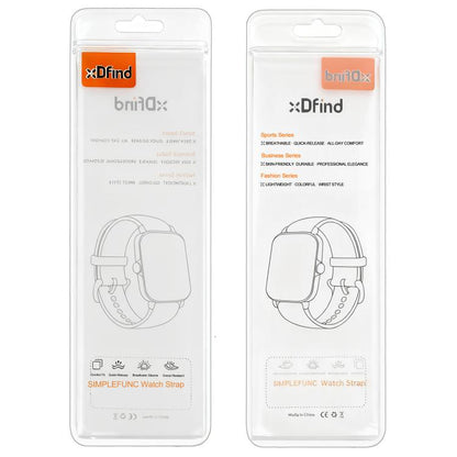 xDfind I-shaped Magnetic Buckle Pure Titanium Watch Band, 22mm