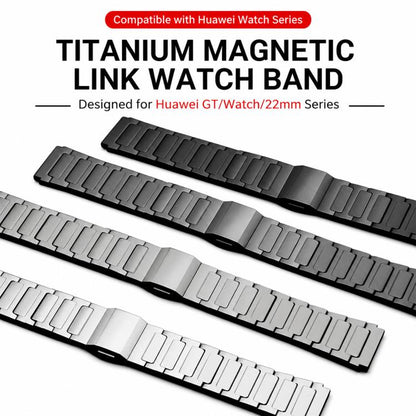 xDfind I-shaped Magnetic Buckle Pure Titanium Watch Band, 22mm