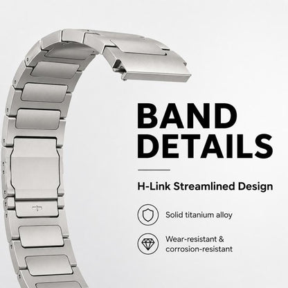 xDfind I-shaped Magnetic Buckle Pure Titanium Watch Band, 22mm