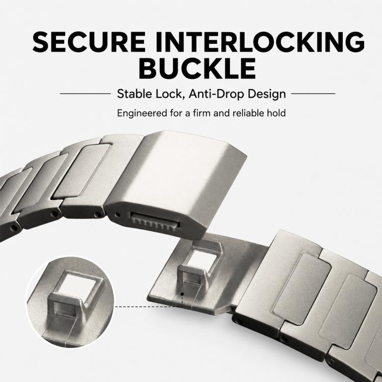 xDfind I-shaped Magnetic Buckle Pure Titanium Watch Band, 22mm