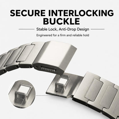 xDfind I-shaped Magnetic Buckle Pure Titanium Watch Band, 22mm