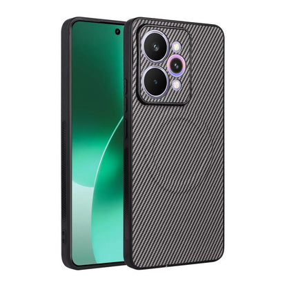 Precise Cutout Carbon Fiber Texture Vegan Leather Phone Case, For Realme 16T 5G, For Realme P4x 5G, For Realme 15T 5G, For Realme 15 Pro 5G Global, For Realme 15 5G Global
