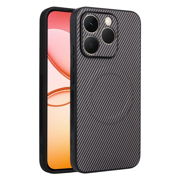 Precise Cutout Carbon Fiber Texture Vegan Leather Phone Case, For Realme 16T 5G, For Realme P4x 5G, For Realme 15T 5G, For Realme 15 Pro 5G Global, For Realme 15 5G Global