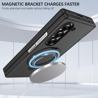 Hinge 360 Rotation Magnetic Holder PC Phone Case, No Film, For Galaxy Z Fold8 Ultra 5G, For Galaxy Z Fold7 5G, For Galaxy Z Fold6