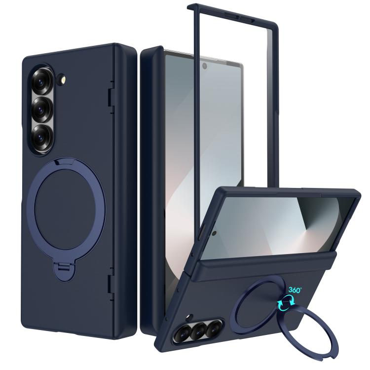 Hinge 360 Rotation Magnetic Holder PC Phone Case, No Film, For Galaxy Z Fold8 Ultra 5G, For Galaxy Z Fold7 5G, For Galaxy Z Fold6