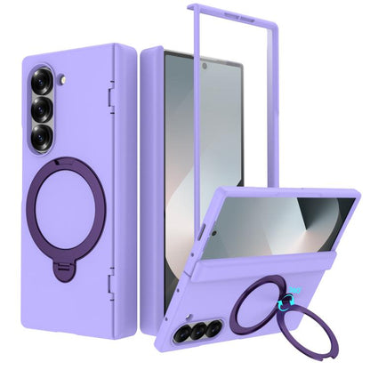 Hinge 360 Rotation Magnetic Holder PC Phone Case, No Film, For Galaxy Z Fold8 Ultra 5G, For Galaxy Z Fold7 5G, For Galaxy Z Fold6