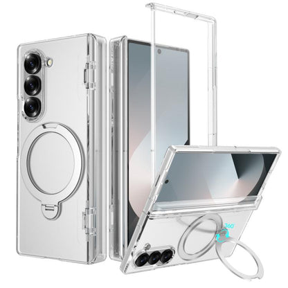 Hinge 360 Rotation Magnetic Holder Integrated Film PC Phone Case, For Galaxy Z Fold8 Ultra 5G, For Galaxy Z Fold7 5G, For Galaxy Z Fold6