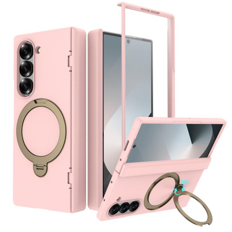 Hinge 360 Rotation Magnetic Holder Integrated Film PC Phone Case, For Galaxy Z Fold8 Ultra 5G, For Galaxy Z Fold7 5G, For Galaxy Z Fold6