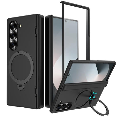 Hinge 360 Rotation Magnetic Holder Integrated Film PC Phone Case, For Galaxy Z Fold8 Ultra 5G, For Galaxy Z Fold7 5G, For Galaxy Z Fold6