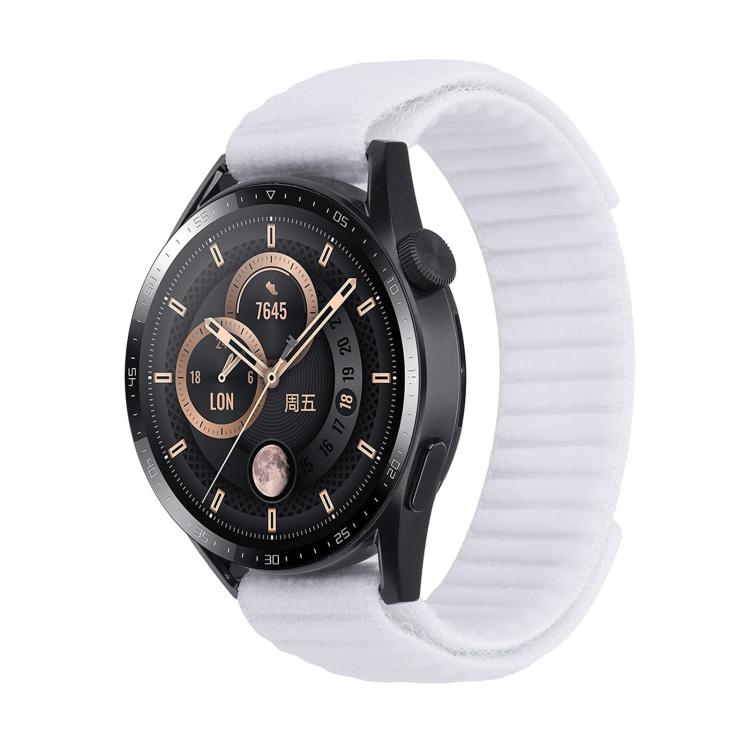 Wave Textured Nylon Hook And Loop Fastener Watch Band, For Garmin 22mm