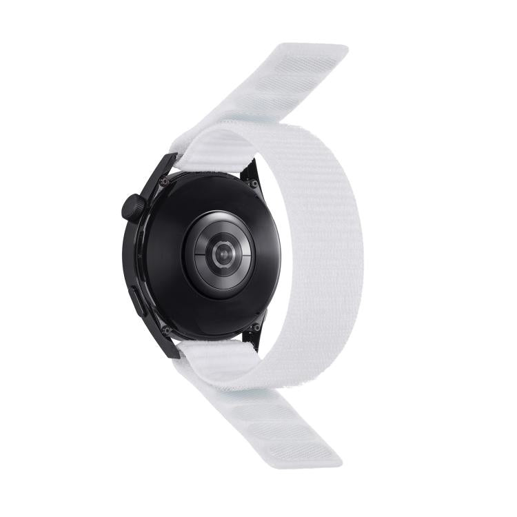 Wave Textured Nylon Hook And Loop Fastener Watch Band, For Garmin 22mm