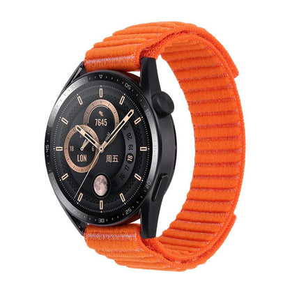 Wave Textured Nylon Hook And Loop Fastener Watch Band, For Garmin 22mm