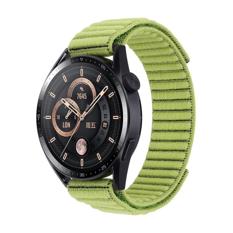 Wave Textured Nylon Hook And Loop Fastener Watch Band, For Garmin 22mm