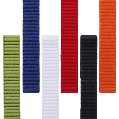 Wave Textured Nylon Hook And Loop Fastener Watch Band, For Garmin 22mm