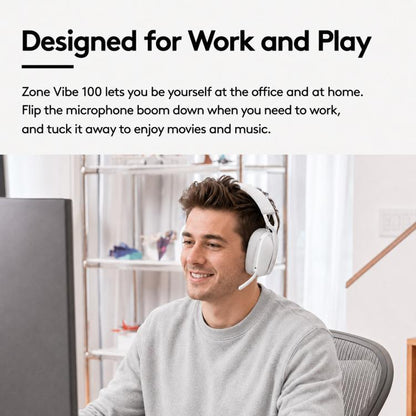 Logitech Zone Vibe 100 Wireless Gaming Headset with Mic