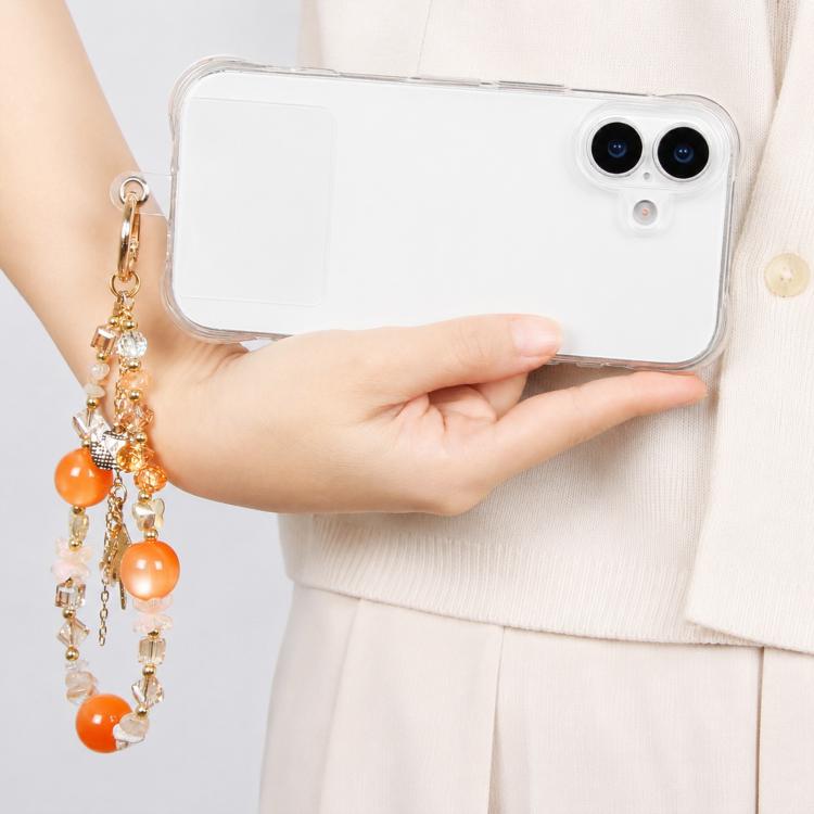 Swans Dancer Beaded Phone Charm Wrist Strap with Tether Pad for Women Girls