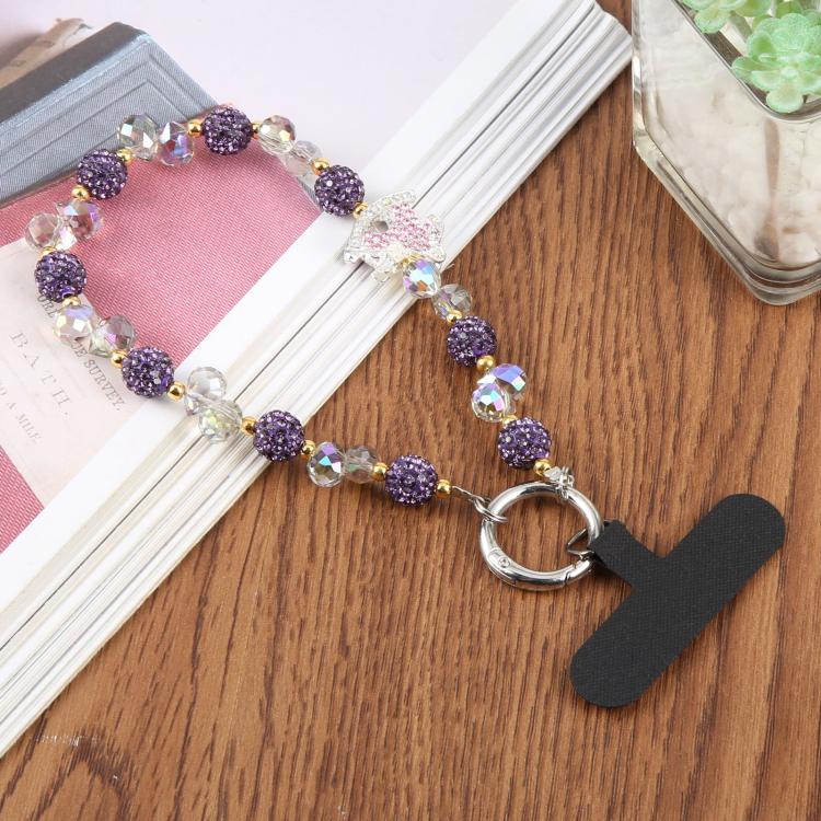 Rocking Horse Beaded Phone Wrist Strap with Tether Pad for Women Girls