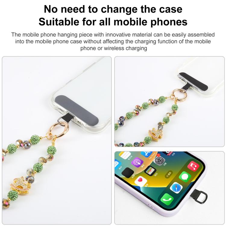 Rocking Horse Beaded Phone Wrist Strap with Tether Pad for Women Girls