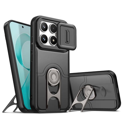 Sliding Camera Cover 2 in 1 Rotating Holder Air Bag Shockproof Phone Case, For Redmi Note 15 Pro+ 5G Global 163.3mm, For Redmi Note 15 5G/4G Global 164mm, For Redmi K90 Pro Max/Poco F8 Ultra 5G, For Redmi Note 15 Pro 4G Global 163.2mm                  ...