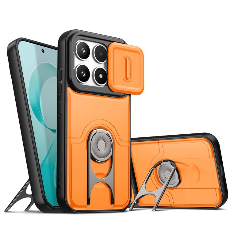 Sliding Camera Cover 2 in 1 Rotating Holder Air Bag Shockproof Phone Case, For Redmi Note 15 Pro+ 5G Global 163.3mm, For Redmi Note 15 5G/4G Global 164mm, For Redmi K90 Pro Max/Poco F8 Ultra 5G, For Redmi Note 15 Pro 4G Global 163.2mm                  ...