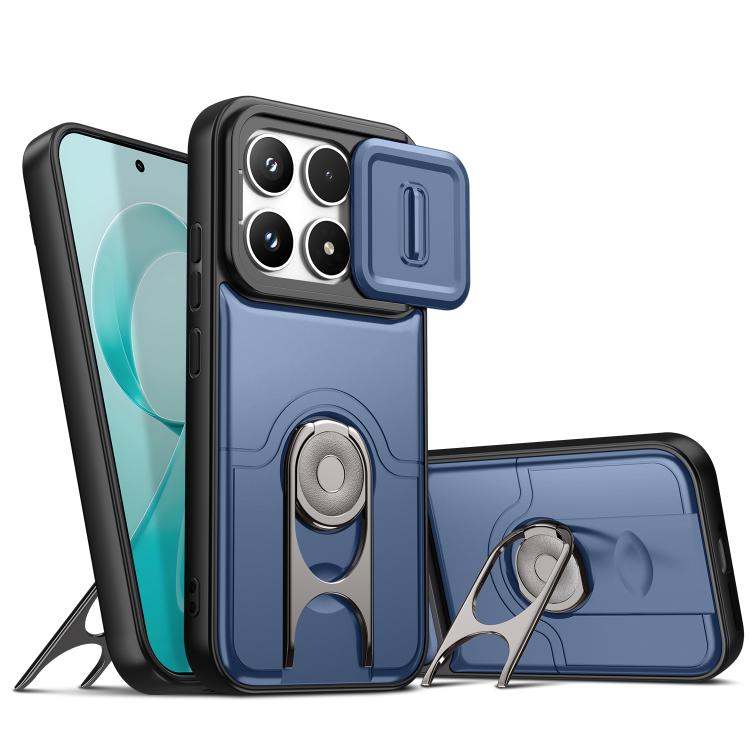 Sliding Camera Cover 2 in 1 Rotating Holder Air Bag Shockproof Phone Case, For Redmi Note 15 Pro+ 5G Global 163.3mm, For Redmi Note 15 5G/4G Global 164mm, For Redmi K90 Pro Max/Poco F8 Ultra 5G, For Redmi Note 15 Pro 4G Global 163.2mm                  ...