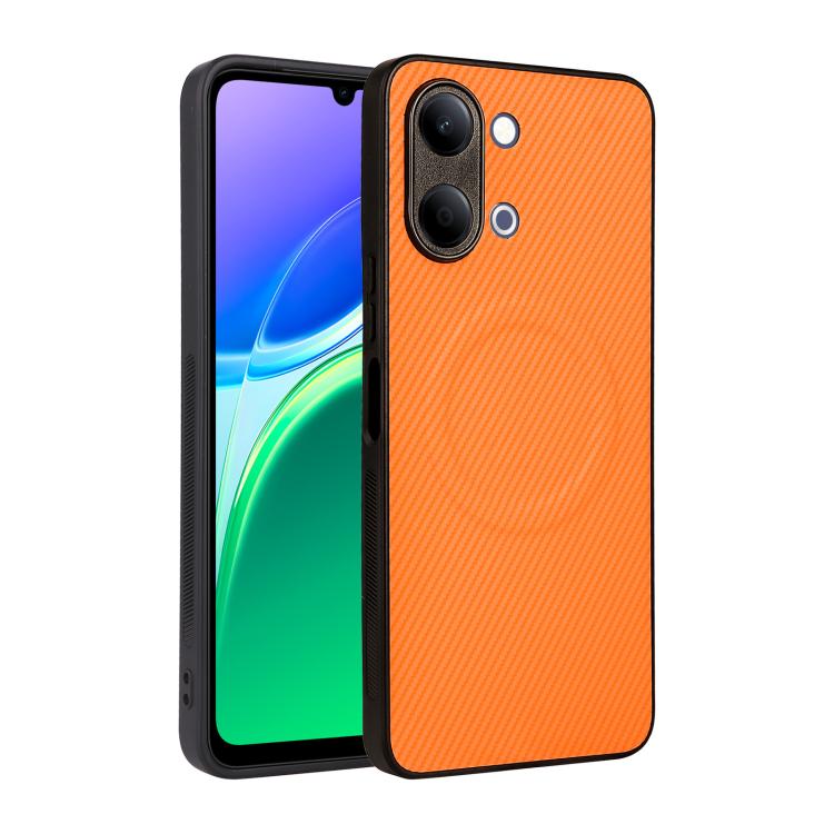Precise Cutout Carbon Fiber Texture Vegan Leather Phone Case, For vivo Y05 4G / Y21 5G 2026, For vivo Y21d / Y31 5G 2025, For vivo Y400 / iQOO Z10 Lite 4G, For vivo Y29 4G / T4x 5G / Y300t, For vivo Y39 5G / Y300i 5G